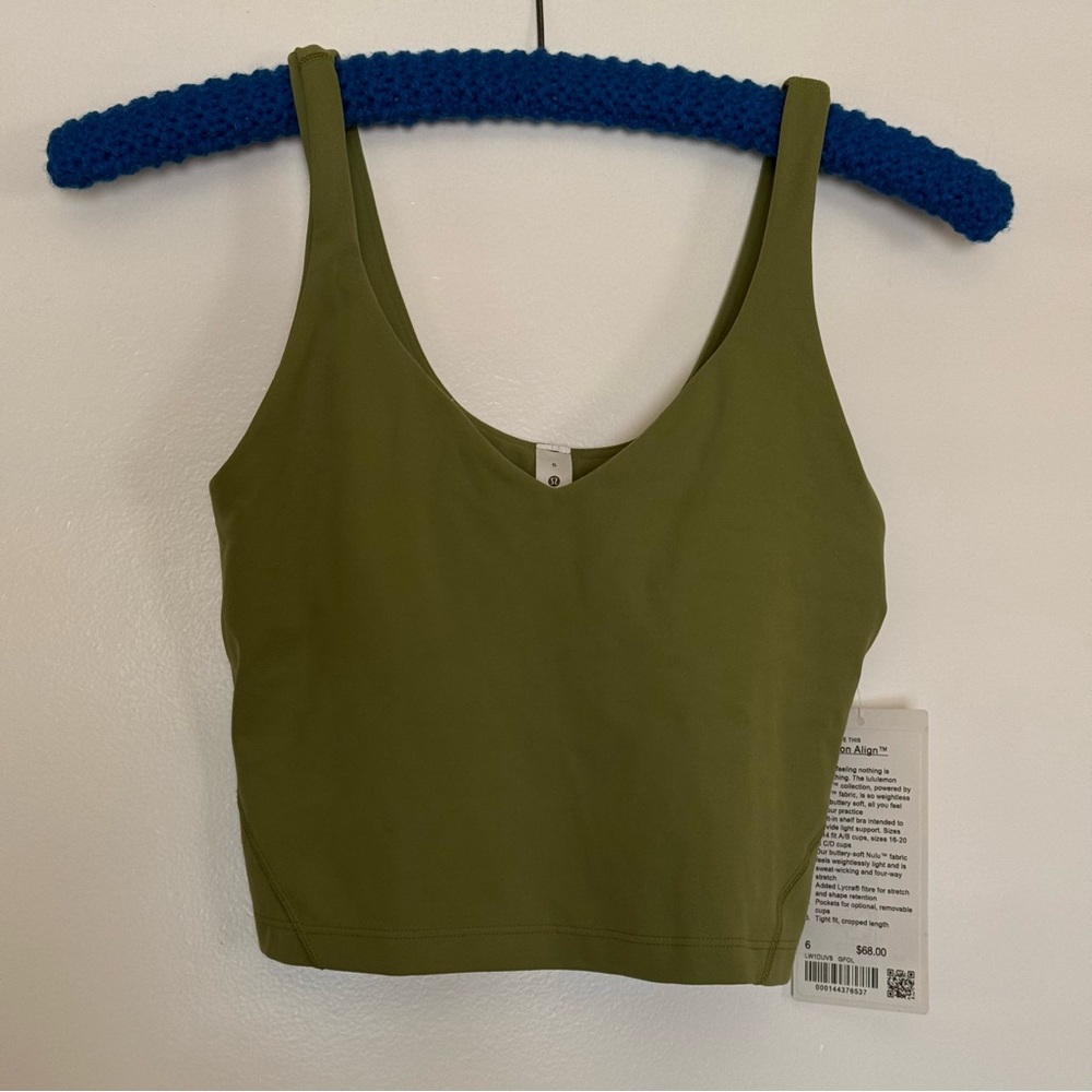 Lululemon Green Align Tank sz 6